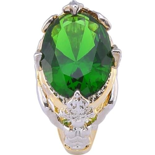 Hot Selling Women Engagement Ring Fashion Luxury Ladies Inlaid Mermaid Green Zircon Ring Clothing Accessories Gifts