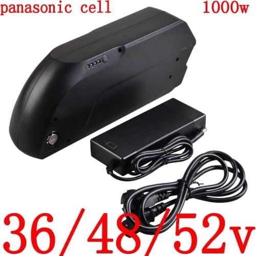 36V 48V 52V electric bike battery 36V 48V 52V 11.6AH 14.5AH 17.4AH lithium battery use panasonic cell for 500W 750W 1000W motor