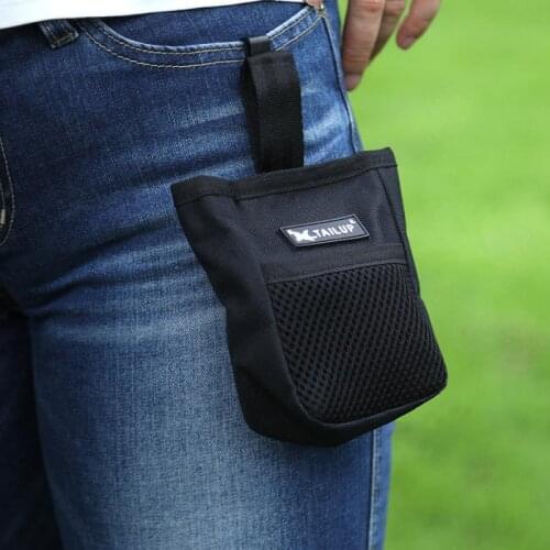 Dog Treat Pouch Drawstring Carries Pet Toys Food Poop Bag Pouch Pet Hands Camouflage Pattern Dog Treat Waterproof Cloth Bag