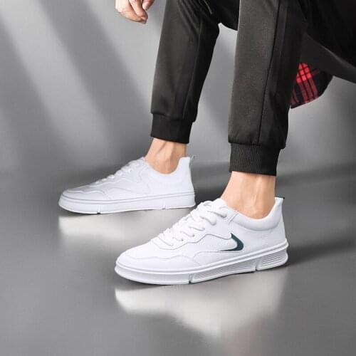 Fashion Light Men Shoes Comfort Men Sneakers Lace Up Walking Male Adult White Casual Sneakers Male Cool Men Breathable Sneakers