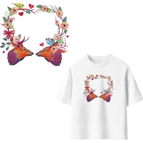 Cute Duck Monkey Clothing Stickers Iron On Patches Diy Heat Transfers Patch For Clothes T-shirt Appliques Decoration