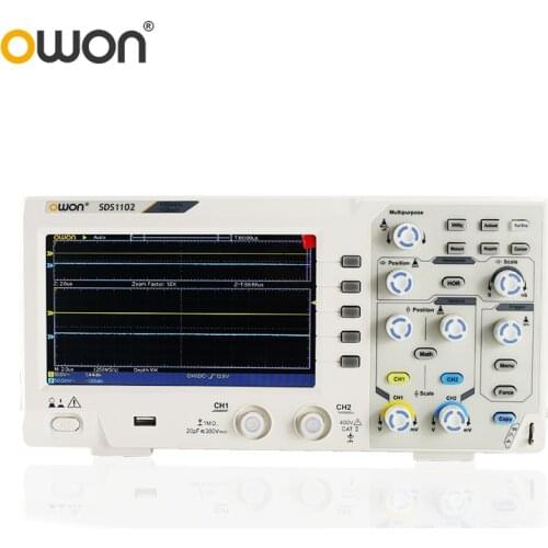 OWON SDS1102 Oscilloscope 2-Channel Digital Oscilloscopes 100MHZ Bandwidth 1GS/s High Accuracy Oscilloscope