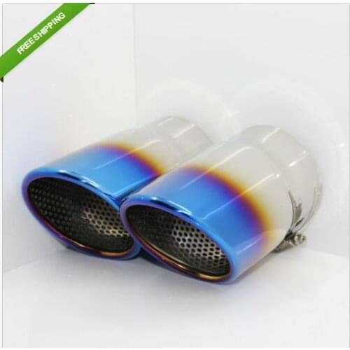 A Pair Chrome Exhaust Muffler Tip Pipe For Mazda CX-5 CX5 2012 2013 Burn Tips