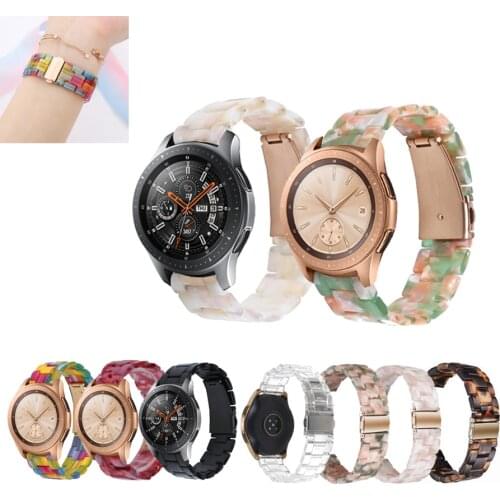 20mm 22mm Transparent Resin Strap Band for Samsung Galaxy Watch 42mm 46mm Replacement strap