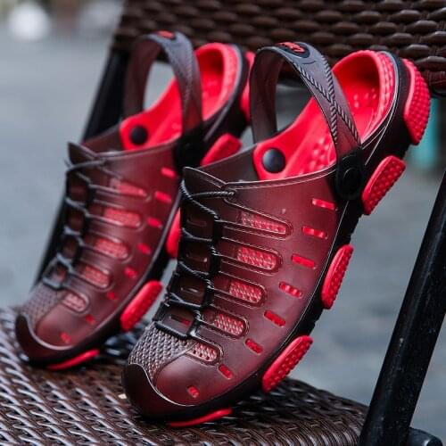 Sandals Men Loafers Slip On Men Shoes Size 40-45 Outdoor Beach Sandals Sandalias Hombre High Quality Fashion Male Slippers