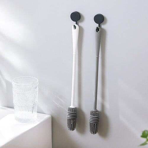 No Dead Angle Silicone Milk Bottle Cleaning Brush Long Handle Soybean Milk Machine Lining Brush Cleaning Tools Bottle Brush