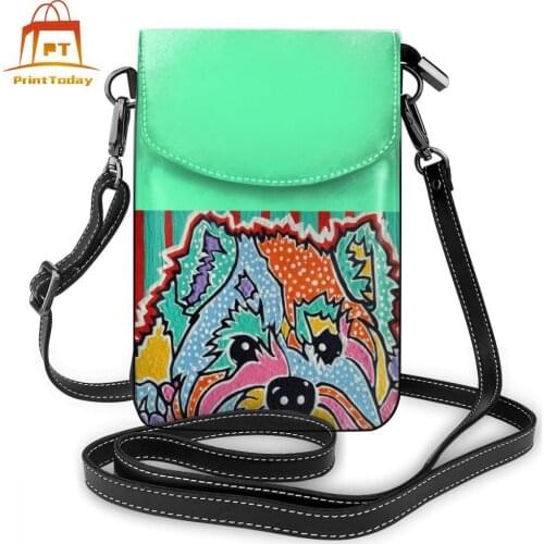 Yorkshire Terrier Shoulder Bag Yorkshire Terrier Leather Bag Student Print Women Bags Womens Purse