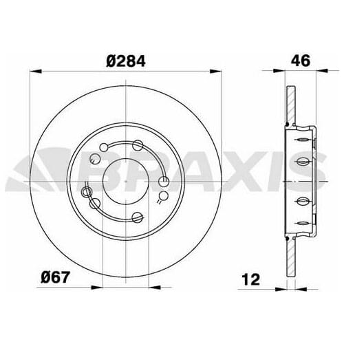 BRAKE ON DİSKİ W124 8593 S124 8693 CITROEN C124 8792 A1244211212