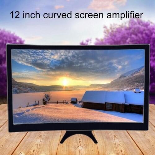 Amplifier 12 Inch Curved Screen High Definition 3D Foldable Video Magnifier for Mobile Phone