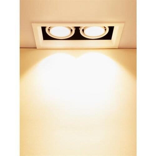 Nordic fence embedded ceiling lights bedroom living room corridor led double headed rectangular home cob square lamps lighting