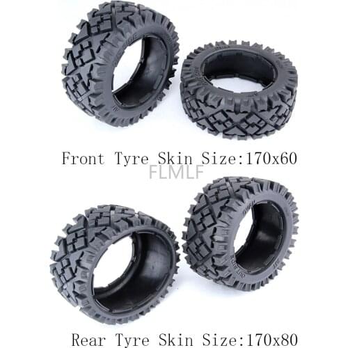 1/5 Rc Car Rofun All Terrain Front or Rear Tires Skin Without Inner Foam for HPI ROVAN KM BAJA 5B Ss Parts
