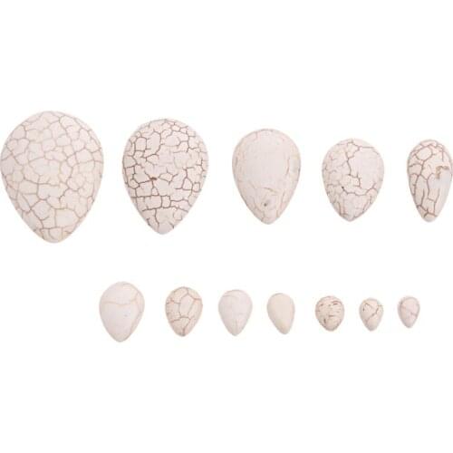 10 Pcs/lot DIY Jewerly Cabochons Beads Irregular Synthetic White Howlite Flat Back Drop Water Natural Stone