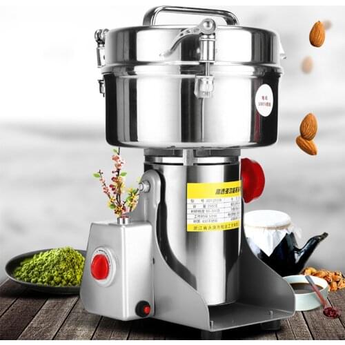 2500g Electric Grain Powder Grinder Stainless Steel Nuts Bean Milling Grinding Machine Medicine Herbal Crusher Powder Shredder