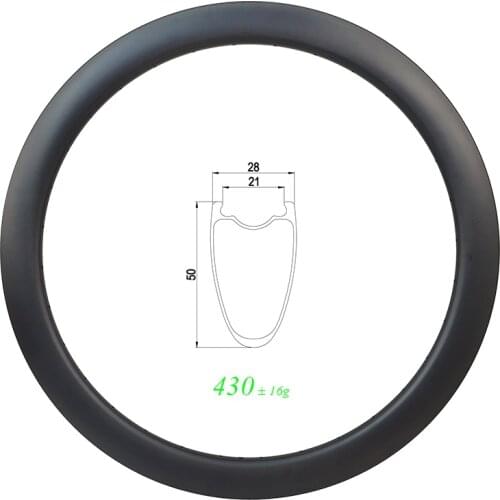 460g 700c 50mm clincher tubeless road disc carbon rim cyclocross CX 28mm wide 21mm inner UD 3K 12K matte glossy 24H 28H 32H 36H