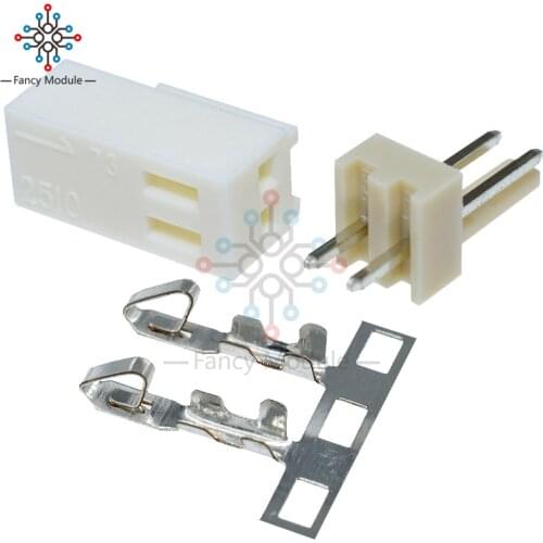 50PCS KF2510-2P 2.54mm Pin Header + Terminal + Housing Connector Kit KF2510 2P