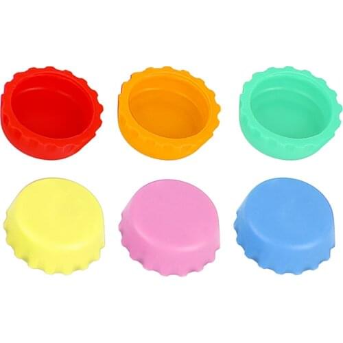 6 PCS/pack New Silicone Cap of Beer Bottle Caps Coke Bottle Cap of All Kinds of Drinks The Cover Cap Barware, Kitchen Tool