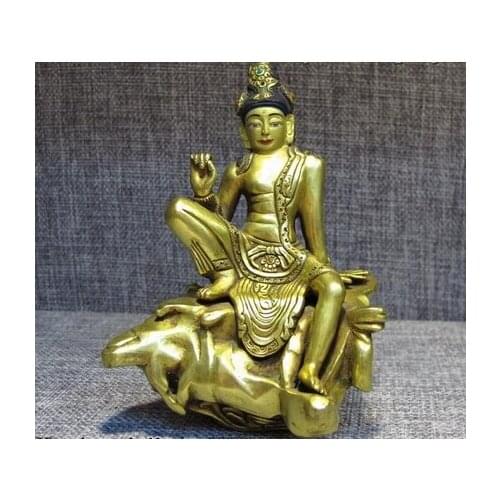 Bi001469 Tibet Buddhism 100% bronze 24k gold freedom Bodhisattva Kwan-Yin Buddha Statue
