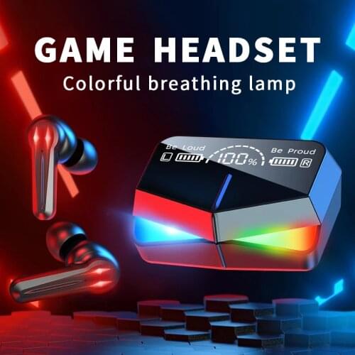 BT5.1 Gaming Headsets TWS Bluetooth Earphone with Mic Low Latency 9D Stereo Wireless Headphone Sports Earbuds with LED Display