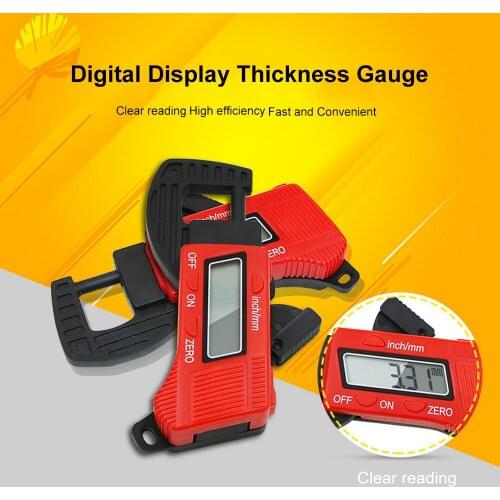 0.01mm Mini Digital Thickness Gauge Meter LCD Caliper Meter Carbon Fiber Micrometer Gauge Width Measure Tools 0-12.7mm