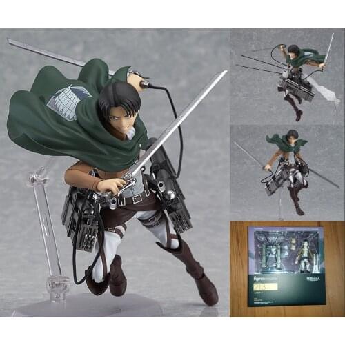 Attack on Titan Figma Eren Jaeger 207 Mikasa Ackerman 203 Levi Ackerman 213 PVC Action Figure Collectible Model Gift