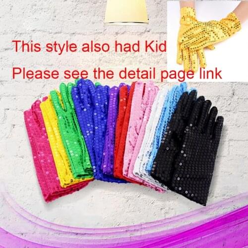 Festival Sparkle Sequin Wrist Boy Girl Gloves For Party Costume Dance Event Kids Unisex Performance Polyester Women Gloves