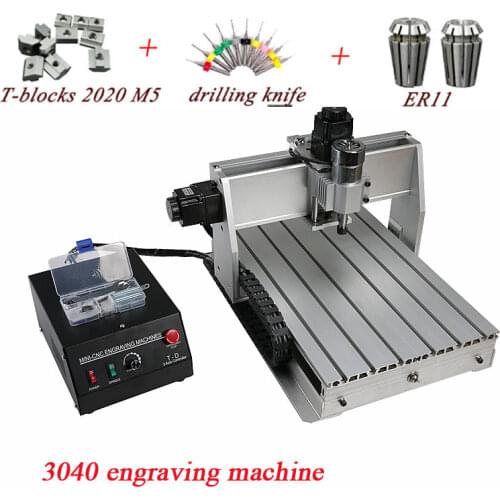 300W 3040T-DJ Z-DQ Mini CNC Router Engraver 3 Axis 4 axis Trapezoidal Ball Screw mach3 wood Router mini cnc Milling Machine