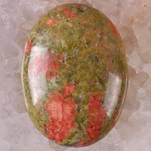 40x30MM Unakite Epidote Stone Oval Cabochon CAB GEM Jewelry Making 1PCS H086