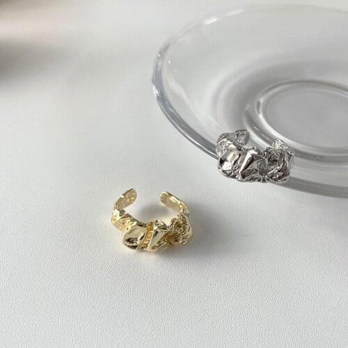 French wind ring European and American design retro irregular convex texture abstract pattern disco personality ring wholesale