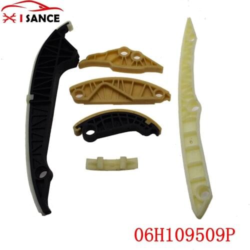 6PCS Timing Chain Guide Kit For VW Jetta Tiguan Audi CC A3 A4 A5 A6 2.0L, l4 06H109509P,06K109467K