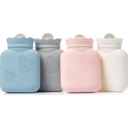 M Silicone Hot Water Pouch Microwave Heating Silica Gel Bottle Knit Cover Living Silica Gel Hand Warm Bottle For Gift