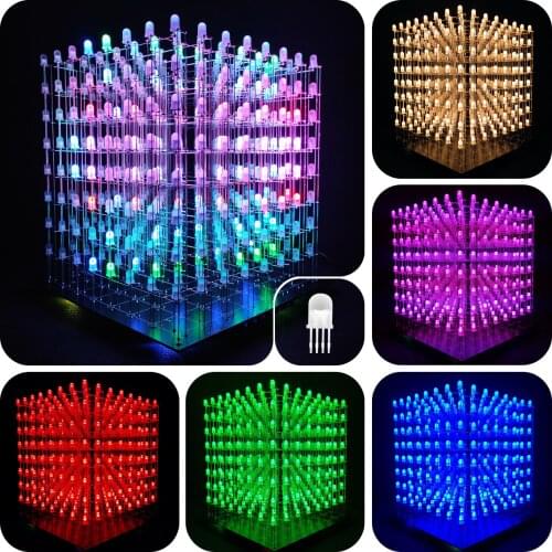 ICubeSmart 3D8RGB Led Cube Kit Full Color 8x8x8 Cube DIY Electronic Kits