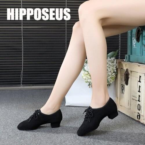 Hipposeus Ballroom Dance Shoes Unisex Latin Dance Shoes For Women Ladies Girls Jazz Tango Modern Dancing Shoes Salsa Rubber Sole