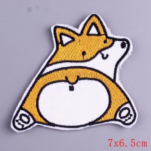 Pulaqi Unicorn Patch No Face Man Stripes For Clothes Rainbow Stickers Embroidered Iron On Patches For Clothing Cartoon Appliques