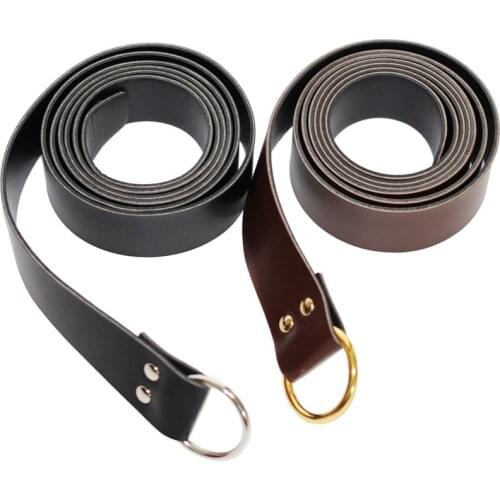 Medieval Warriors Waist Ring Wrap Belt Larp Costume Parts For Adult Men Viking Knight Leather WaistBand Celtic Buckle Knotted