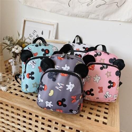 Disney Mickey Mouse Schoolbag Kindergarten School Bag Cartoon children Backpack Cute Boys Girls Toddlers Backpack Trendy Paquete
