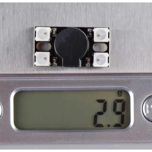 BZ110DB_WS2812 5V 110DB Super Loud Active Buzzer with WS2812 LED Light for RC Multirotor FPV Racing Drone Quadcopter Airplane