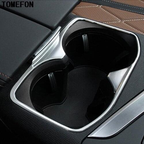 TOMEFON Stainless Steel For Peugeot 3008 GT 2017 2018 Center Console Front Water Cup Holder Car Interior Moulding Trim 1piece