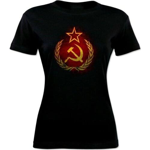 Grunge Flag Soviet Union USSR Russia Russian Federation Woman T-Shirt