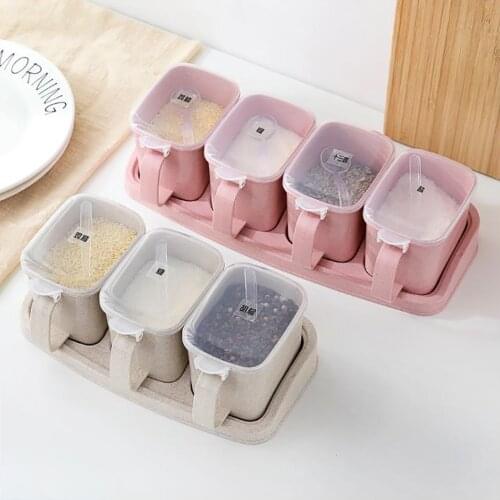 1Pcs household salt sugar condiment box For kitchen seasoning condiment jar salt shaker condiment box