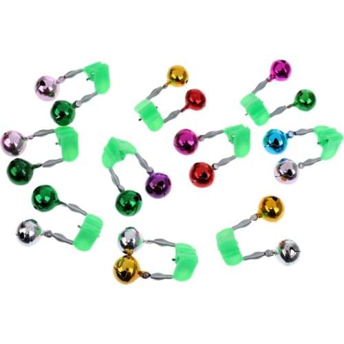 10pcs Fishing Bite Alarms Rings 2 Bells Indication Baits Accessory For Rods