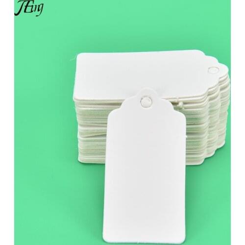 100PCS 4x2cm DIY Gift Christmas Wedding Party Decor Supplies 100Pcs/lot Kraft Price Tags For Clothing Hang Rectangle Paper Label