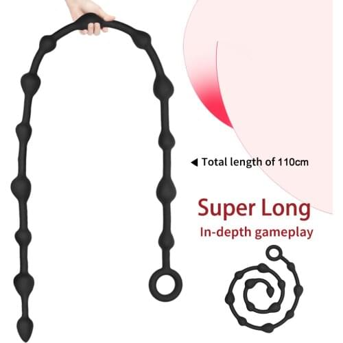 110cm Silicone Anal Beads Super Long Butt Plug Sex Toys for Adults Erotic Anal Sex Toys Anal Balls Anus Dilator Sex Product Shop