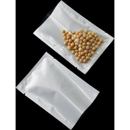 200pcs/lot White/Clear Plastic Open Top Food Grade Packaging Bags Heat Sealable Snacks Candy Powder Vacuum Packing Plastic Bag