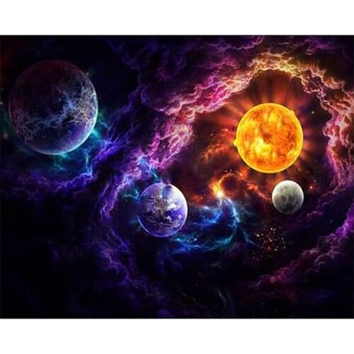 5D Diy Diamond Painting Planet Picture Of Rhinestone Beadwork Diamond Mosaic Sale Craft Kit Home Decor Y0778