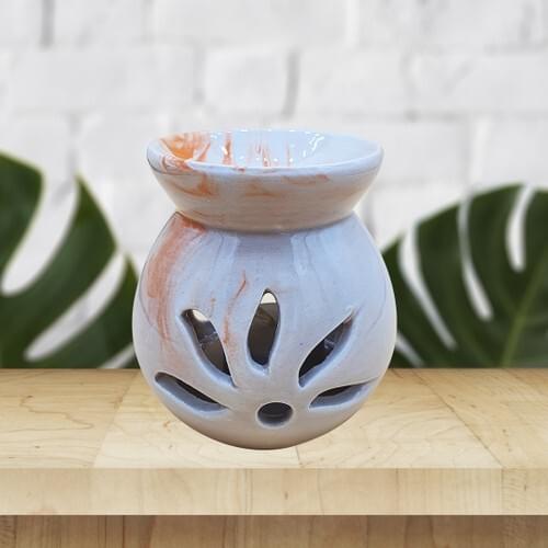 Adelya Life Handmade Orange Brush Pattern Censer Decorative Gift-LB00562