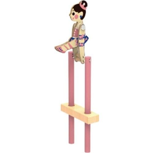 C5AF Wooden Flipping Acrobat Kits Assembly Toy Gift DIY Woodcrafts Tool for Kids