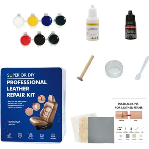 DIY Leather Vinyl Repair Kit Compound Color Seat Restorer Sofa Car Repair Tools Liquid Leather Vinyl Repair Kit