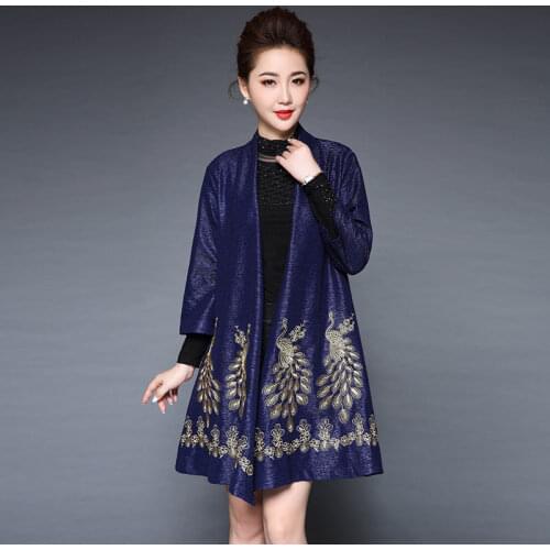 Chinese national Wind Tops Women Tang Suit Style blouse National Trend Embroidery vintage pattern outerwear cheongsam Top