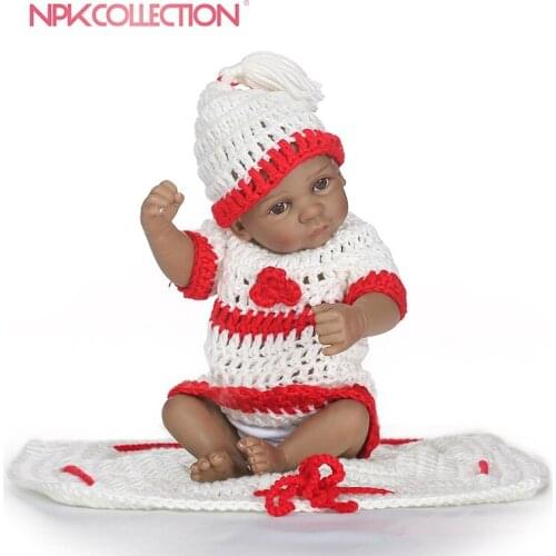 NPK Mini 12 Inch Fully Body Silicone Reborn Dolls Sleeping Bebes Reborn bonecas Realista Doll For Gift Bath Toys