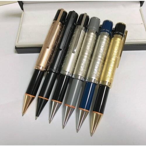 Best Ballpoint Pen 0.7mm Black Ink Reliefs Barrel Metal Ball Point Pen for Writing Office Business Gift